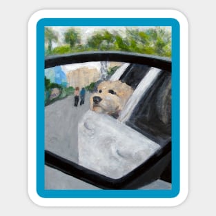 Adorable Dog Art Cruisin' w/Sabo in North Myrtle, South Carolina Sticker